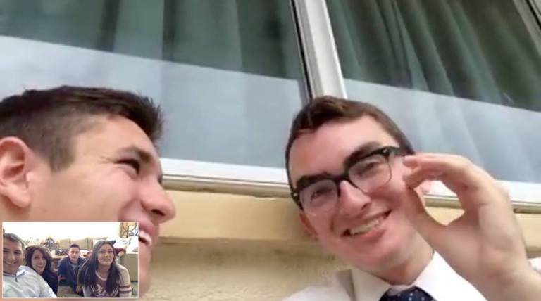 Elder Dalton and Elder Boyd on Skype